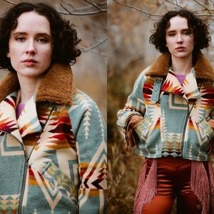 Lindsey Thornburg Harding Shearling Collar Vera Aviator